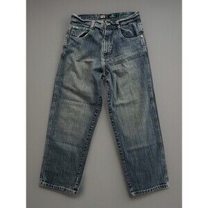 VTG Southpole Mens Baggy Denim Jean Sz 32 Blue Wide Leg Green Tag Skater Hip Hop